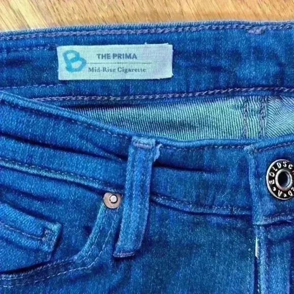 AG Prima Dark Blue Mid Rise Cigarette Women's Jeans Size 26R 29" inseam 8" rise - Picture 4 of 8